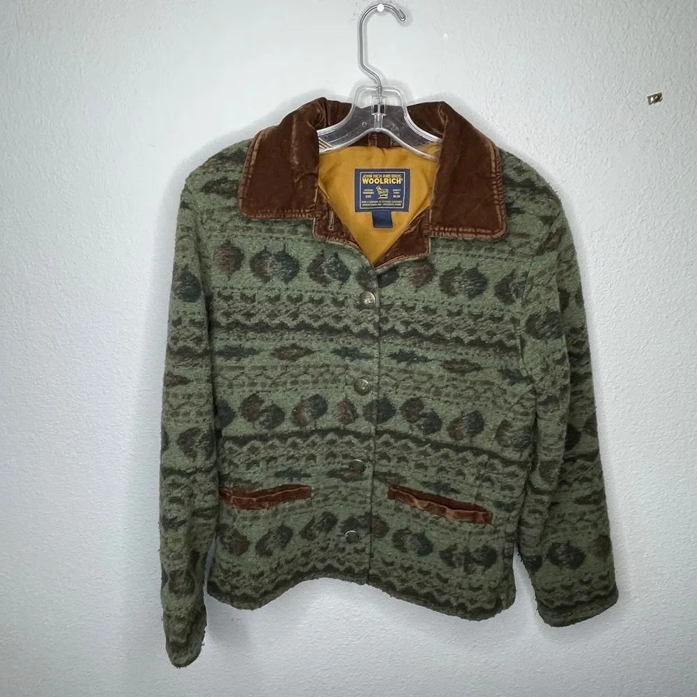 Woolrich Coat Velvet Collar - Picture 8 of 9